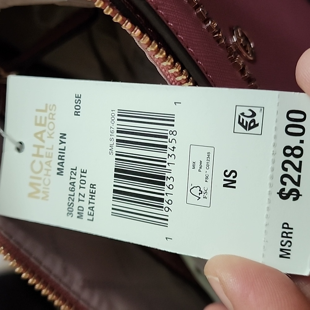 Michael Kors Pink Leather Tote - Picture 6 of 6